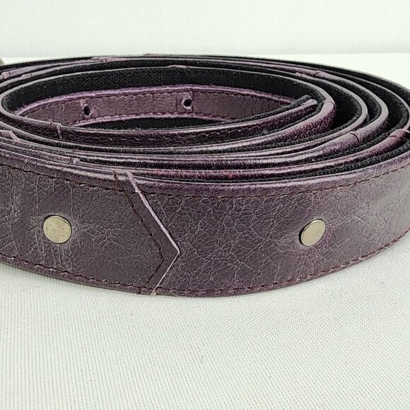 Psylo Purple Leather Multi Wrap Belt Size L - Picture 3 of 7